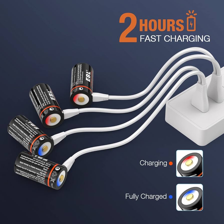 Amazon.com: EBL 3V Lithium Battery 4 Pack, 3Volt 800mAh 16J
